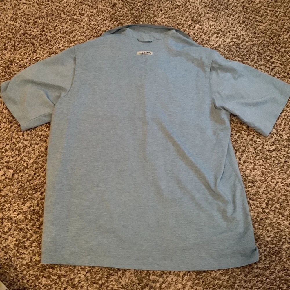 Habit Button Down Outdoor Fishing Shirt Light Blue/White Men's Large - Picture 4 of 4